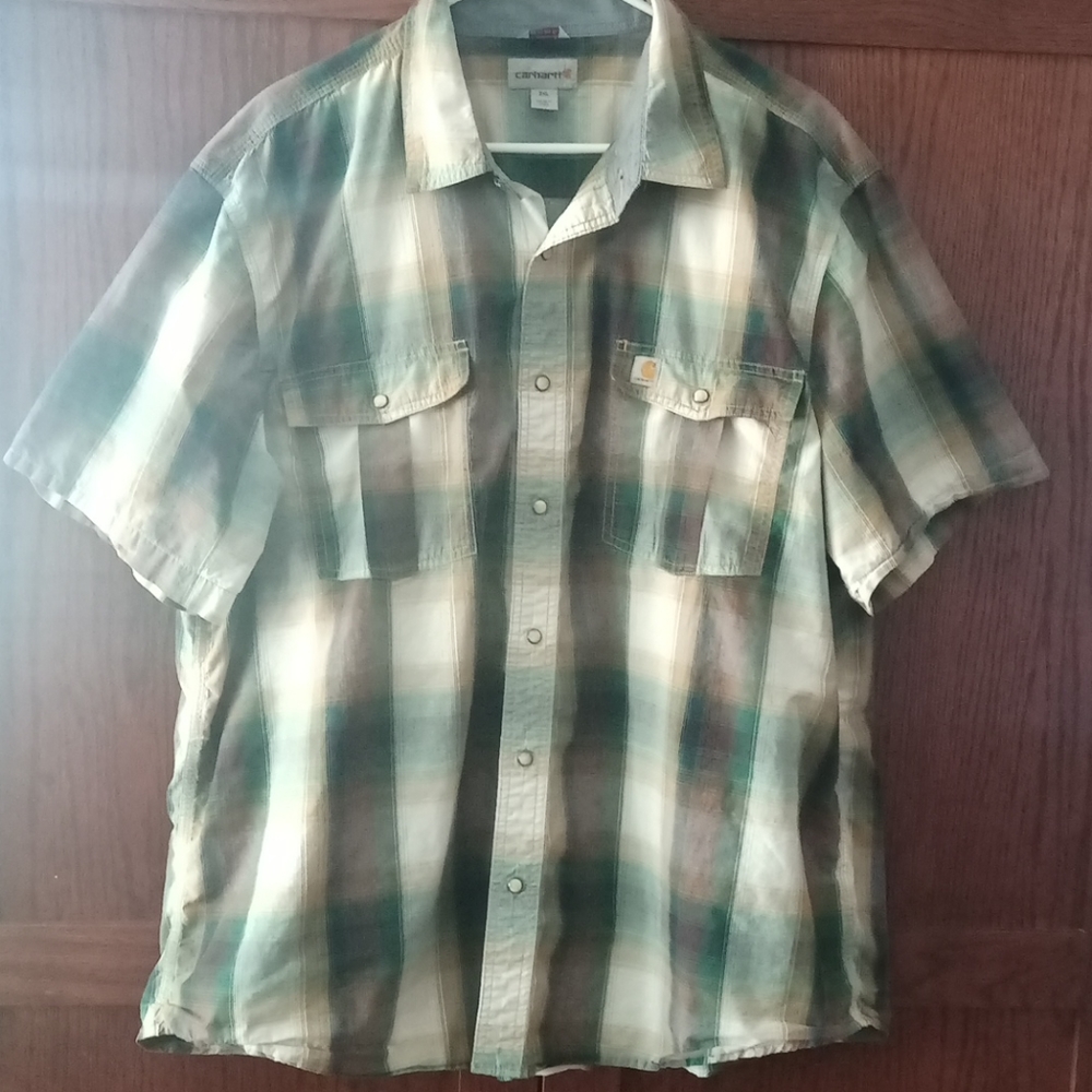 2XL Plaid Carhartt Button-up